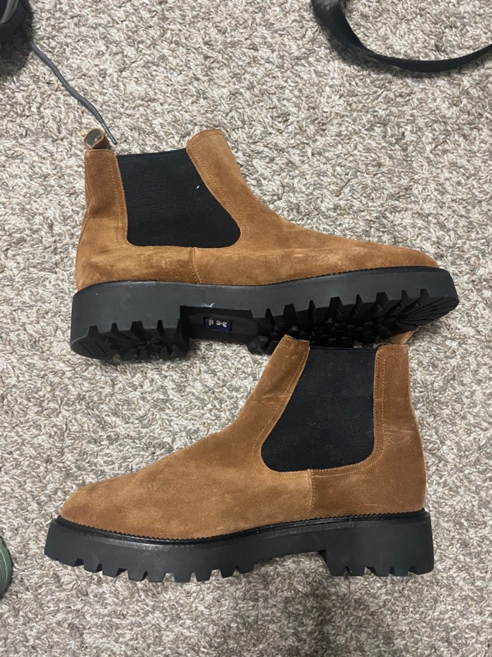 Women’s Suede Caslon Boots in Brown with Black Elastic